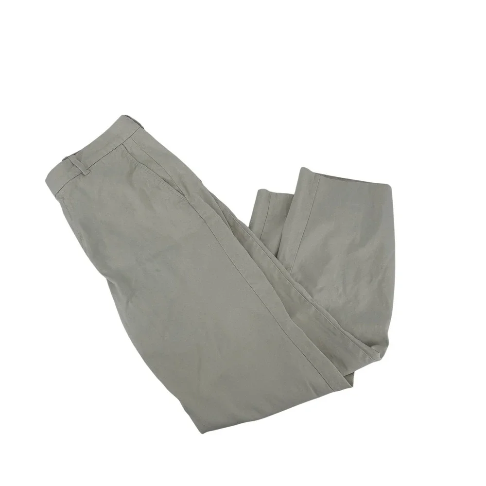 Tommy Bahama Mens 34x32 Silk Cotton Herringbone Dress Pants Khaki Tan Beige